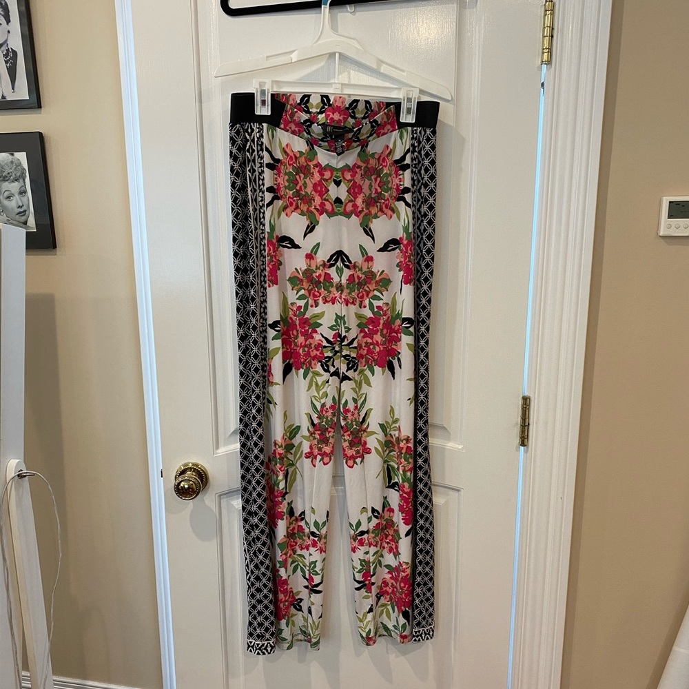 Printed flowy work pants